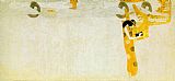 Gustav Klimt Famous Paintings - Entirety of Beethoven Frieze left7